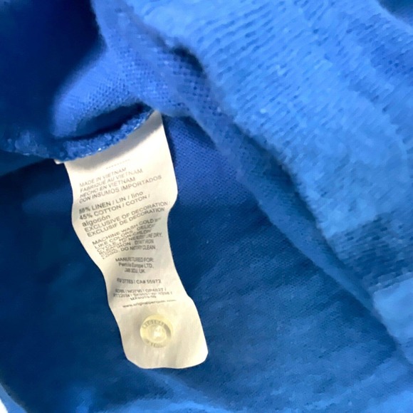 Lot of 2 Penguin Men Sz L Linen Cotton Blend Polo Shirts Blue Embroidered Logo - Picture 11 of 13